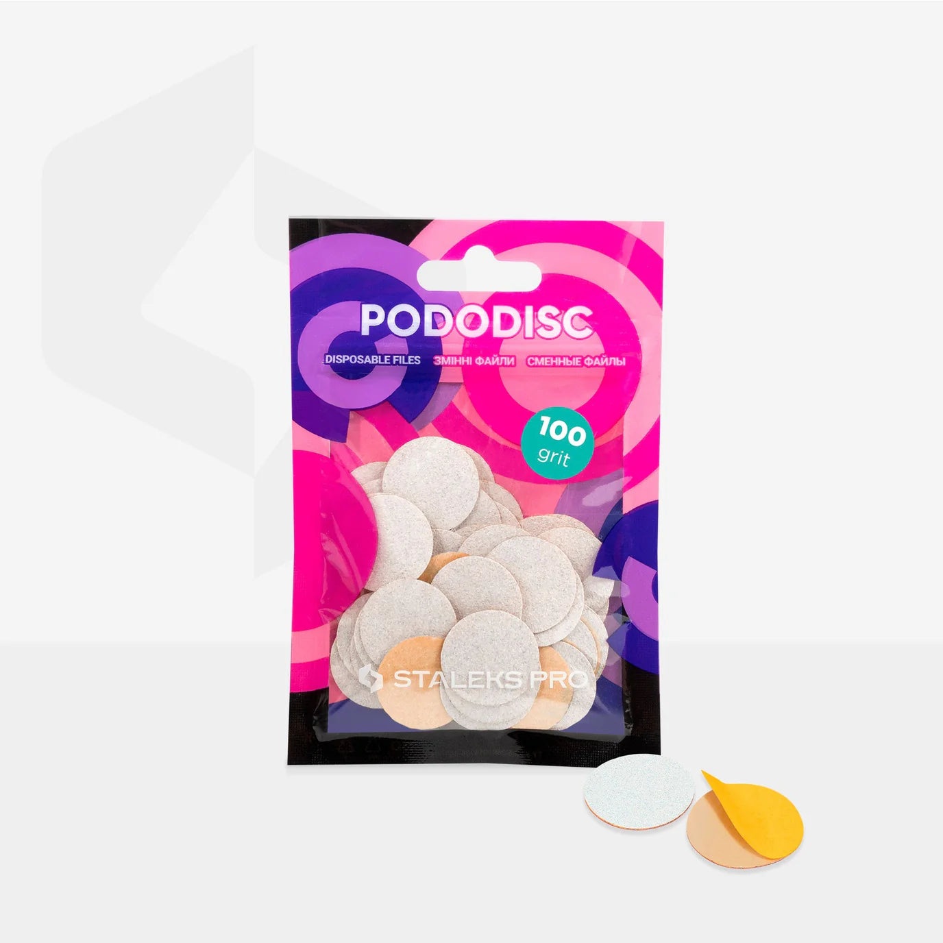 Disposable white files for pedicure disc PODODISC M EXPERT (50 pcs)