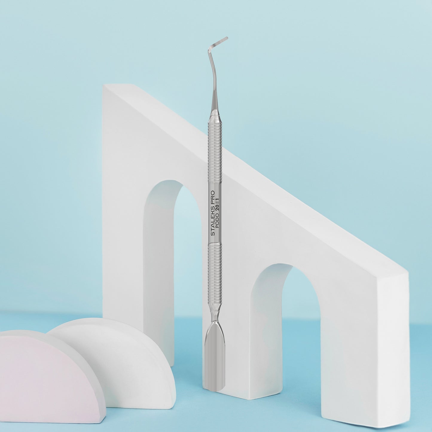 Podology curette PODO 20 TYPE 1 (curette and rounded wide pusher)