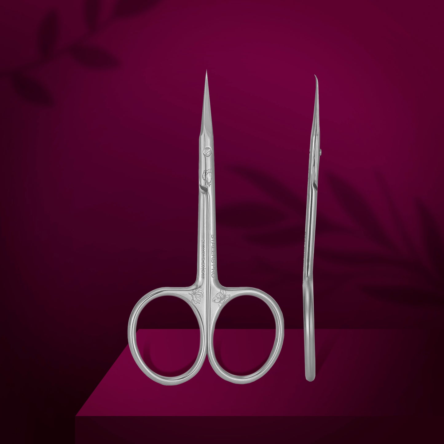 Professional cuticle scissors with hook EXCLUSIVE 21 Type 2 (magnolia)