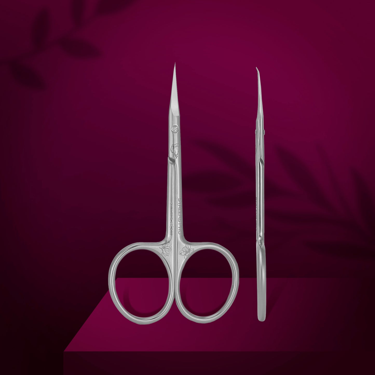 Professional cuticle scissors with hook EXCLUSIVE 23 Type 2 (magnolia)